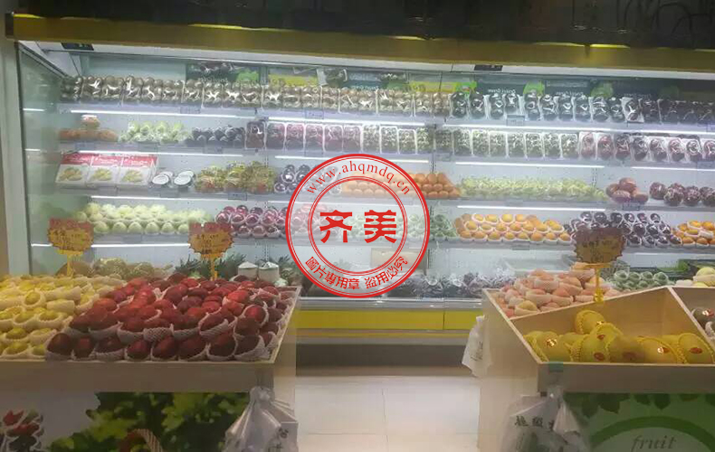  驻马店 忆果鲜果超市 黄色风幕柜