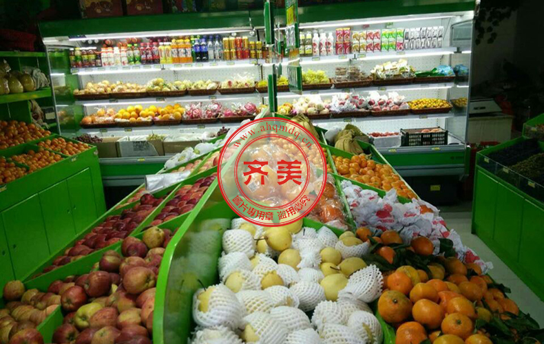 新疆乌鲁木齐 旺源水果店 绿色蔬菜柜水果柜